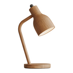 Vintage desk lamp with flexible gooseneck and textured shade isolated on transparent background