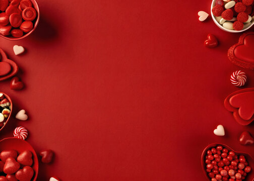 red hearts background