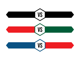 opponent team a versus team b simple template vector design