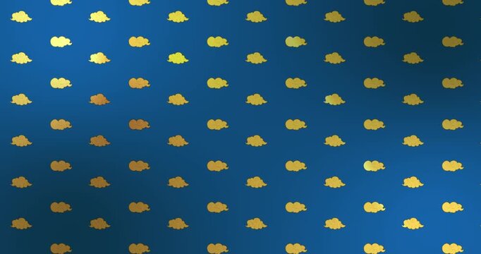 Chinese clouds vector gold good luck happy