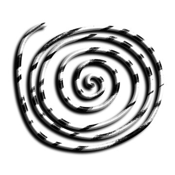 Gritty charcoal spiral sketch abstract line art black texture