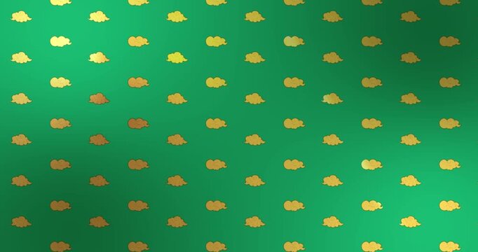 Chinese clouds vector gold good luck happy