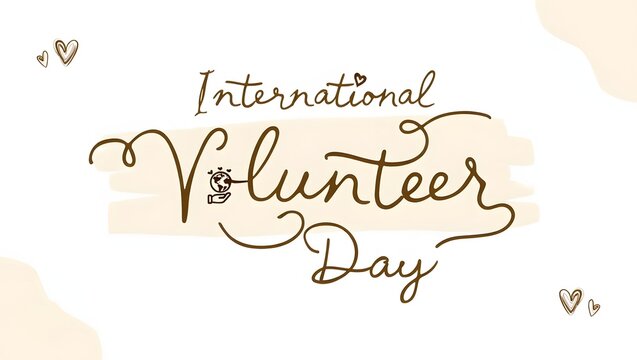 International Volunteer Day Humanitarian Support Concept
