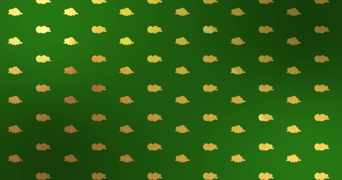 Chinese clouds vector gold good luck happy