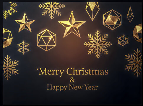 A Christmas card featuring a glowing snow globe placed on a wooden table, containing a miniature winter village with warm orange lights and swirling snow particles.