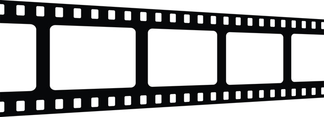 Old retro tape film video movies, Grunge vintage film strip for photo video filming . Long vector Film strip icon isolated on a white background