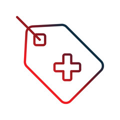 Fototapeta premium Remove Tag icon with white background vector stock illustration