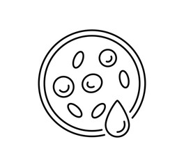 Blood vessel line icon. Human artery and vein symbol. blood circulation. Hemoglobin sign. Healthy heart system control. Healthy vessel icon. Vector illustration isolated on white background.