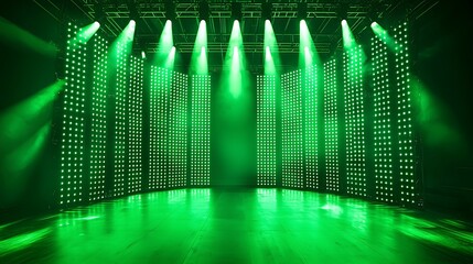 Stage performance green lights high resolution picture