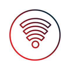 WIFI Signal icon with white background vector stock illustration