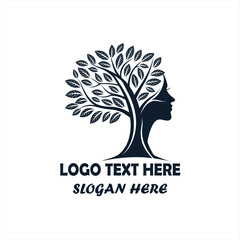 Human Tree Logo Set &ndash; Nature, Wellness, Eco-Friendly Organic Concept Designs