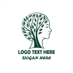 Human Tree Logo Set &ndash; Nature, Wellness, Eco-Friendly Organic Concept Designs