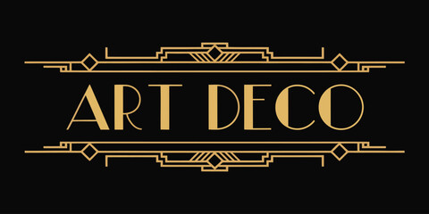 Art deco vintage copyspace design, classy illustration ornament for text, retro party geometric background, vector illustration, glamorous style, perfect for elegant and decorative graphic projects.