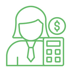 Female Accountant Icon