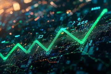 Financial Data Graph Showing Market Growth high resolution picture