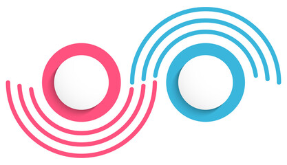 Infographic template with 2 options with place for your icons and text