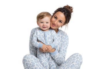 Parent and Child Matching Apparel Design Isolated on Transparent Background