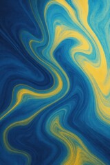 Obraz premium Blue yellow fluid swirls