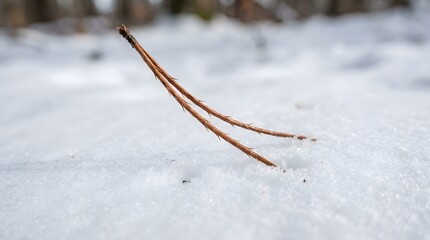 Twig on Snow