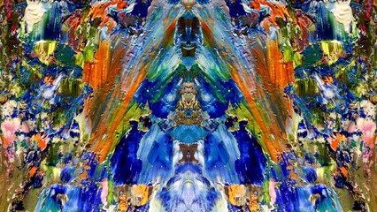 Abstract art background . Hand painting artwork on canvas .