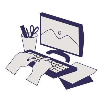 Work on deadline tasks in simple vector style