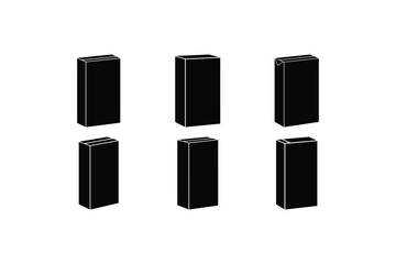 Vertical Block Formation Silhouette Graphic Set