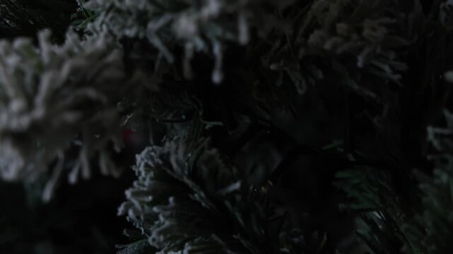 Blinking fairy lights on a christmas tree, fast switching