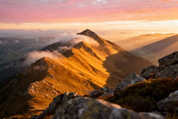 Realistic Concept Image of Mountain Sunrise Landscape