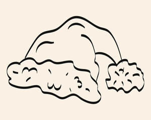 Festive hat design featuring soft textures and a playful shape for holiday celebrations and joy