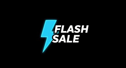 Obraz premium Flash Sale Alert: A dynamic flash sale graphic, featuring a lightning bolt symbol. Prominently displayed to grab attention. A call to action for quick shopping deals.