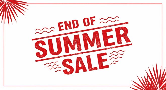 Embracing the End of Summer: A vibrant design announces the end of the summer sale with style, perfect for promotions and seasonal marketing.