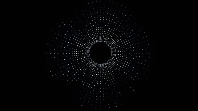 void. Dense dot pattern with single empty space at center, minimalist. wellbeing guides, coaching materials, designed for mental health education and mindfulness programs, clarifies learning.