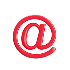 3d render social media mention icon 