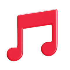 3d render social media music icon 