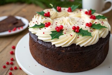 chocolate cake with cherries