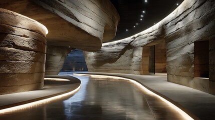 Sky-filtered light glancing across a smooth sandstone wall, forming soft curved highlights and calm elegant minimalism with ample negative space for presentations, dashboards, and UI templates.