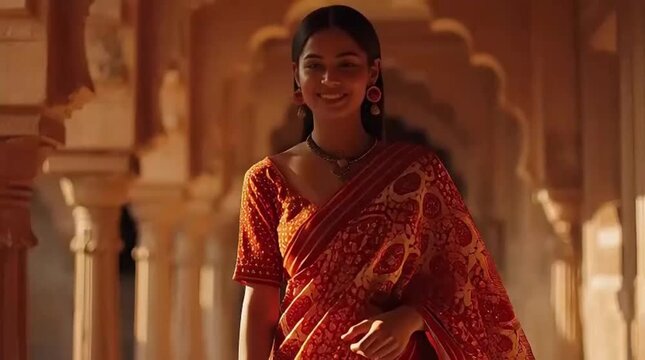 Gujarati women in traditional attire showcasing cultural elegance video001 (11)