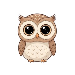 Baby owl with big eyes soft feathers rounded shapes and gentle kawai charm cut kawai images jpg