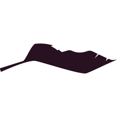 Silhouette of a Banana Leaf against a White Background Abstract Minimalist Botanical Design Natural Element Organic Shape