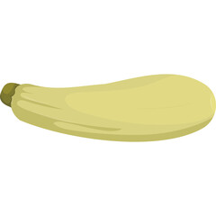 Pale Yellow Zucchini Vegetable Isolated on White Background Detailed Pixel Art Illustration