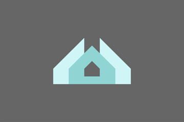 home abstract minimalist modern logo