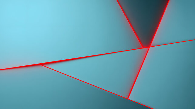 piercing. Sharp red lines piercing through calm blue geometric background. wellbeing guides, coaching materials, designed for mental health education and mindfulness programs.