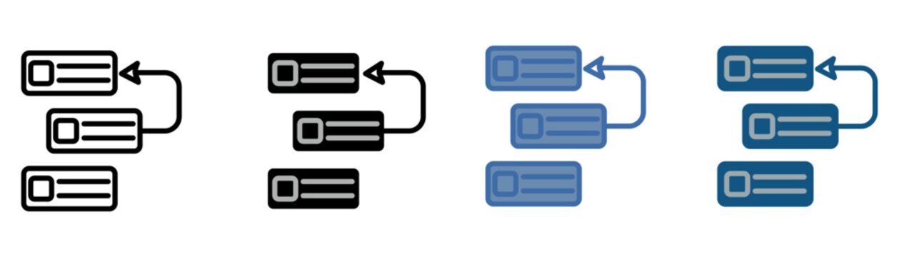 backlog icon set multiple style collection