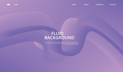 Abstract fluid background with smooth, dynamic purple gradient waves and flowing shapes, ideal for modern digital designs, web banners, presentation