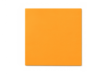 Orange sticky note or blank memo pad on transparent background for reminders, messages, and office concepts