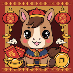 Adorable Year of the Horse Character – Chinese Zodiac