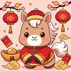 Adorable Year of the Horse Character – Chinese Zodiac