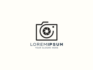 Camera logo design vector template
