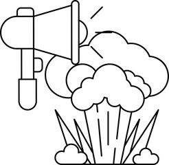 A large microphone is pointing at a cloud of smoke
