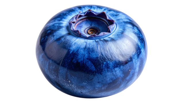 Blueberry isolated macro fruit presented in crisp high-resolution detail on a clean white background, showcasing natural texture, color, freshness, clarity, and simplicity suitable for food design, ed